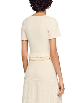 Arianna Ruffled Knit Cardigan