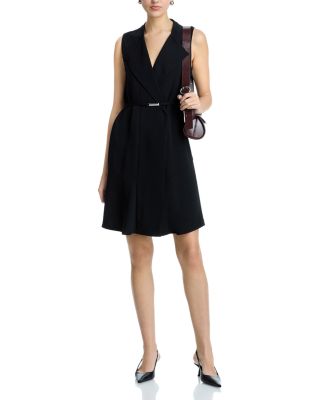 Dimosa Wing Lapel Wrap Dress