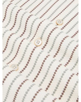 Percy Textured Stripe Cubano Shirt