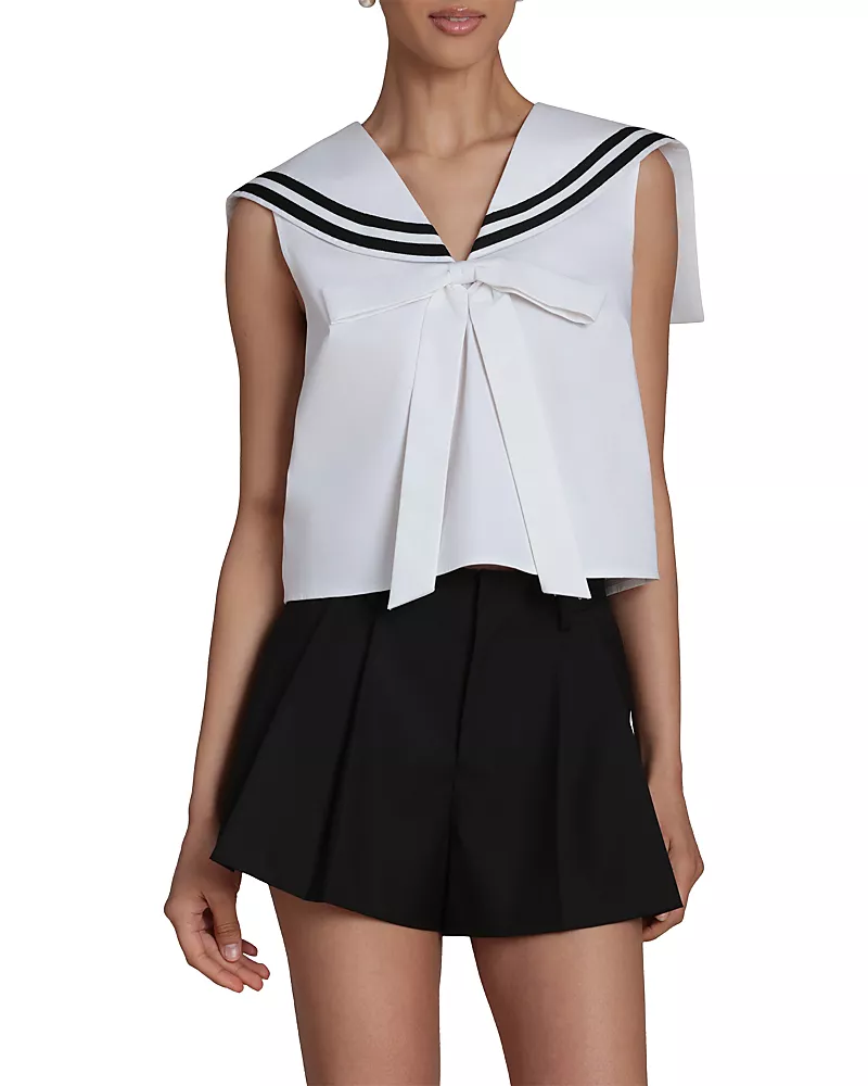 Avec Les Filles Stretch Sailor Top