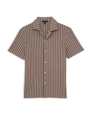 Percy Textured Stripe Cubano Shirt