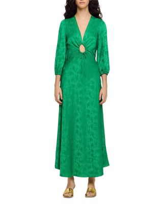 Floral Jacquard Maxi Dress