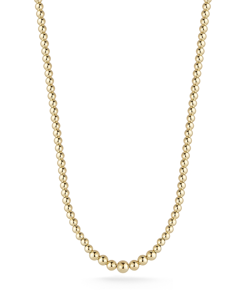 Bloomingdale's Fine Collection Polished Gold Ball Graduated Collar Necklace in 14K Yellow Gold, 16.5