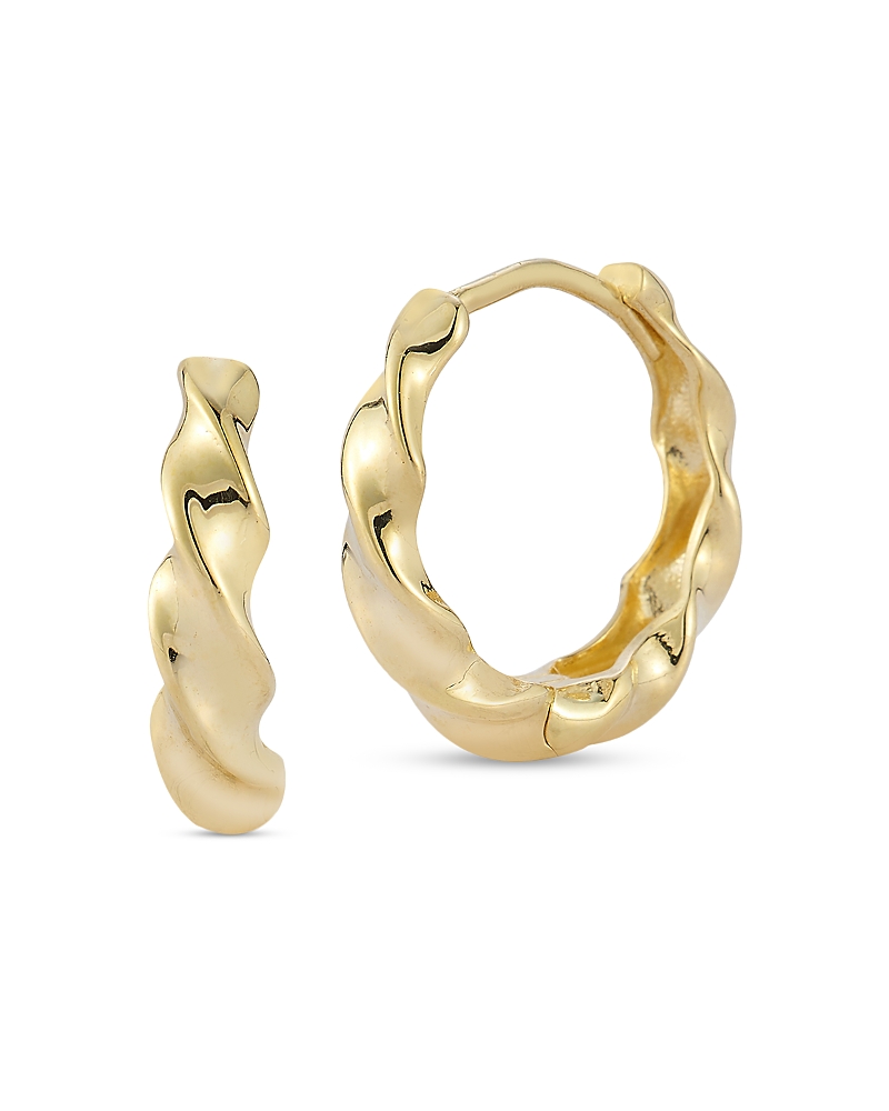 Bloomingdale's Fine Collection Twist Hoop Earrings in 14K Yellow Gold