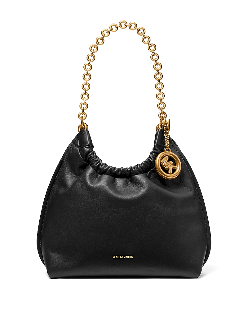 Michael Kors Indie Medium Black Cinched Shoulder Bag