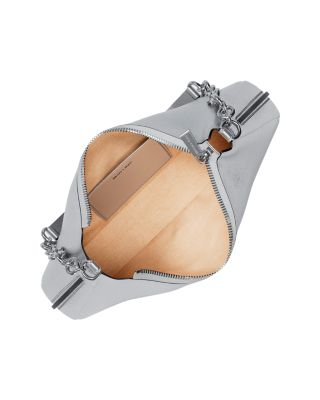 Nolita Medium Metallic Silver Leather Pouchette 