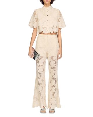 Amani Guipure Lace Trousers