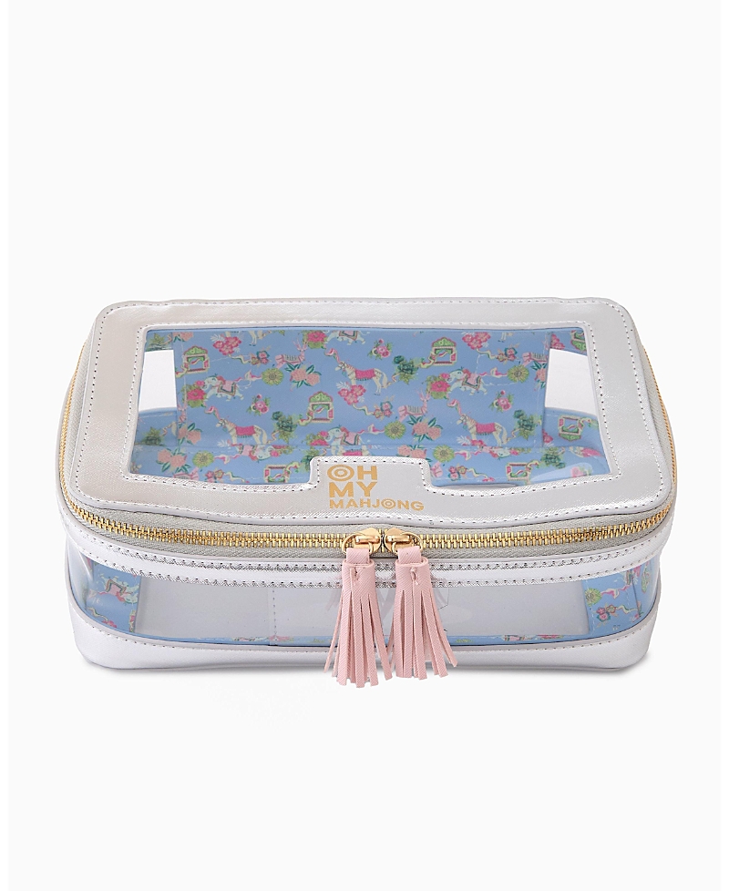 LoveShackFancy Oh My Mahjong Silver Tile Storage Bag