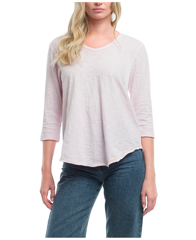 Wilt Clothing 3/4 Sleeve Raw Hem Shirttail Tee