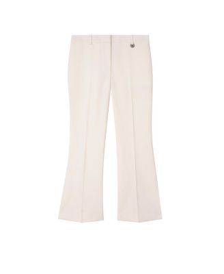  Cropped Wool Flared Trousers