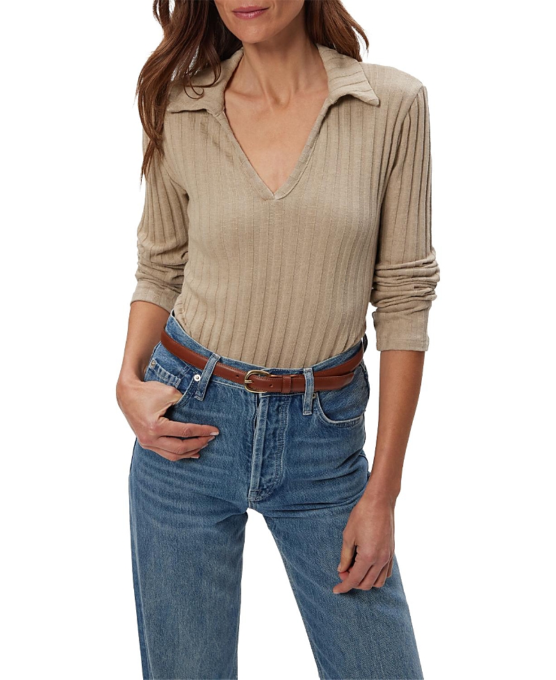 Michael Stars Liyah Long Sleeve Collared Top