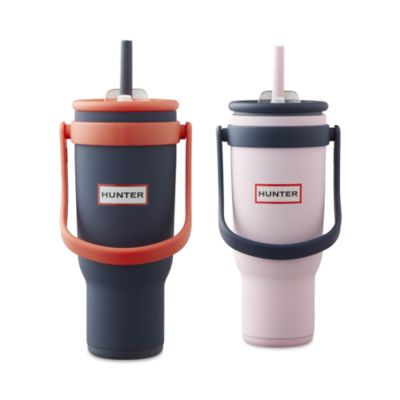 Hunter SwiftSip 40oz. Hydration Stainless Steel Screw Top Tumbler with Flip Carry Handle and Silicone Straw