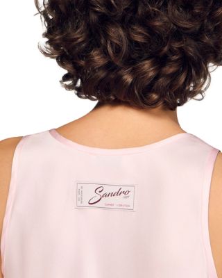 Satin Top with Lace Trim