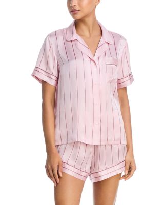 Inez Printed Washable Silk Short Pajama Set