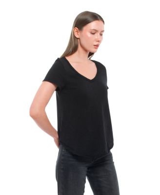  Short Sleeve Raw Hem Shirttail Tee
