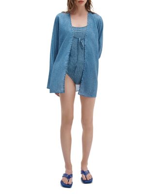 rb Miramar Crinkled Swim Cover-Up Top