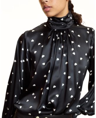 High Neck Silk Blouse