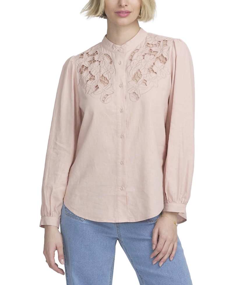 Elle Collection Lace Yoke Shirt