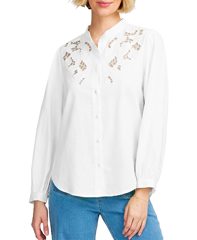 Elle Collection Lace Yoke Shirt