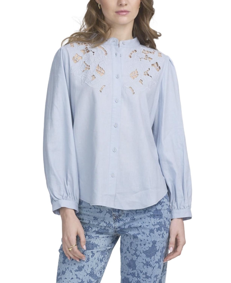 Elle Collection Lace Yoke Shirt