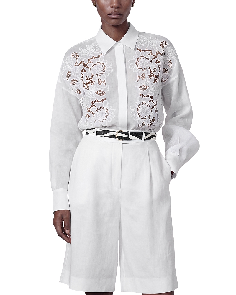 Max Mara Studio Mstcali Ramie Canvas Shirt
