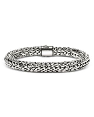 14K Yellow Gold & Sterling Silver Icon Woven Link Bracelet, 7.5mm