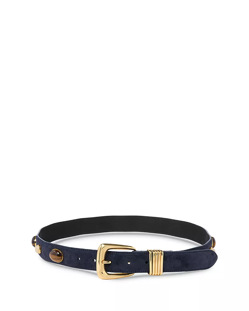 Veronica Beard Women's Arch Stone Embellished Leather Belt