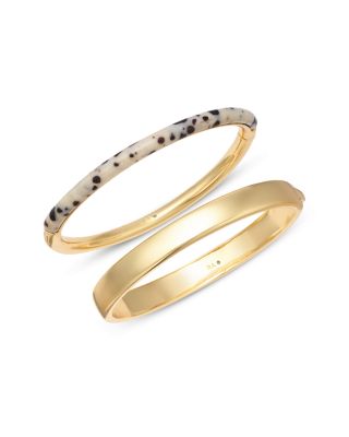 Classic Stone Hinged Duo Bracelet, Set of 2