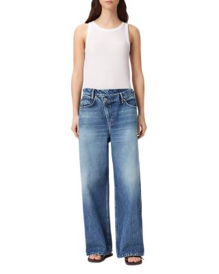 Aki Mid Rise Crossover Jeans in Vintage Indigo