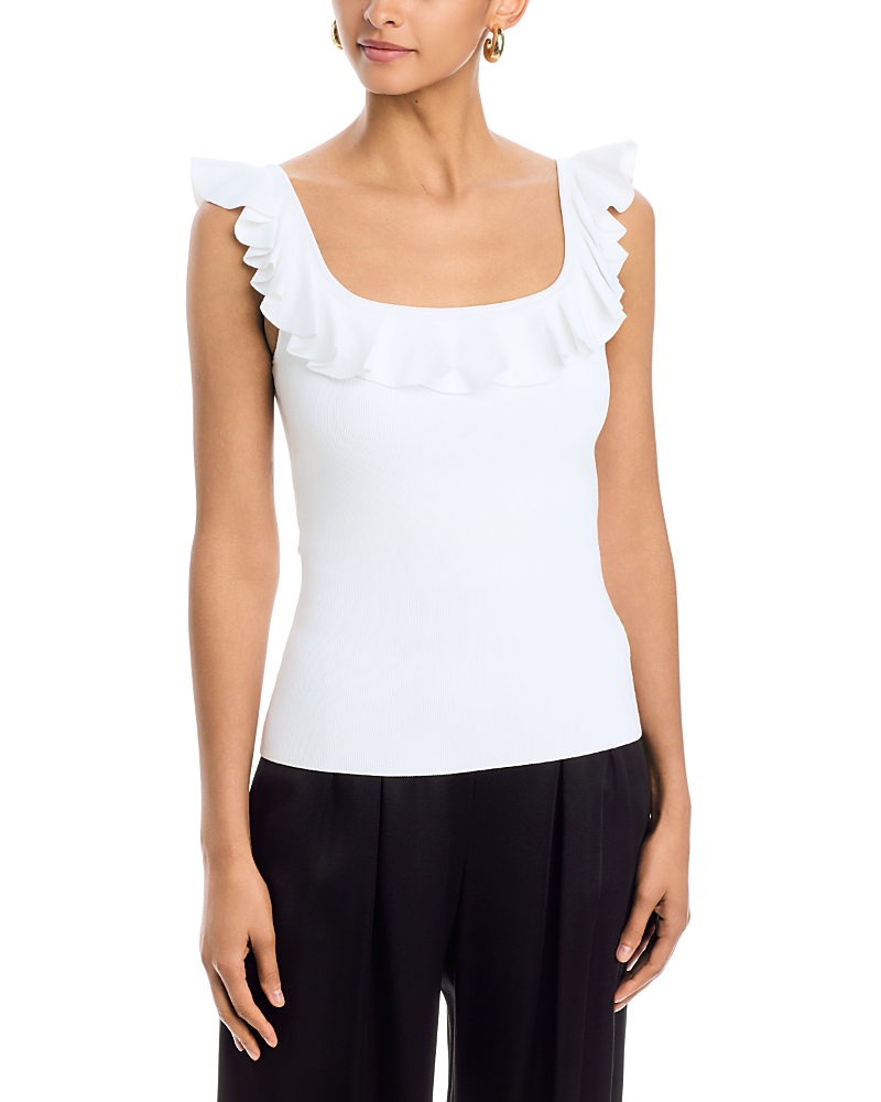 Michael Kors Square Neck Ruffle Top