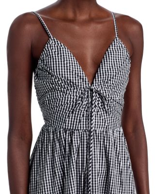 Michael Kors Gingham Cotton Midi Dress