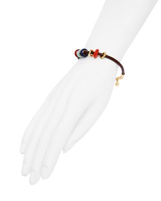 Leather Stone Slider Bracelet