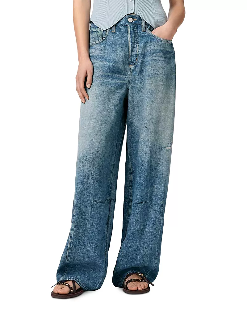 Allsaints Jett High Rise Jean Trousers in Illusion Indigo