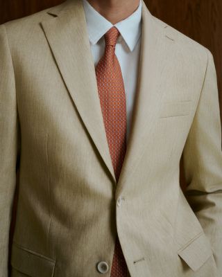 D&eacute;lav&eacute; Linen Slim Fit Suit Jacket