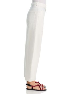 High Rise Twisted Barrel Jeans in Ivory