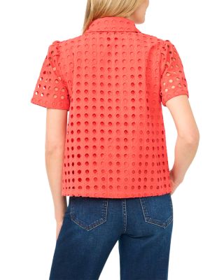 Eyelet Short Sleeve Shirt