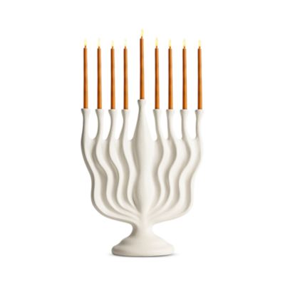 Timna Menorah - White
