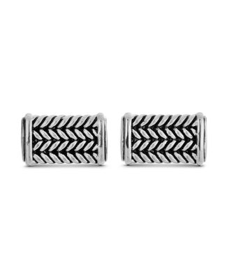 Chevron Cufflinks in Sterling Silver, 22.8mm