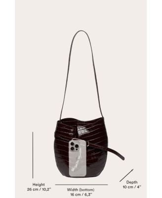 Leather Belted Bucket Bag