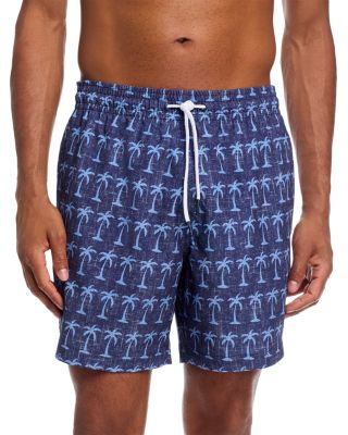 Sano Chambray Palm Tree 6.5" Swim Trunks