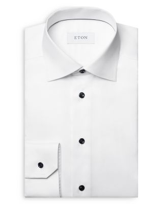 Slim Fit Navy Details Signature Twill Shirt