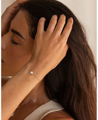 Bezel Solitaire Bracelet in 14K Gold, 0.5ctw Trillion Lab Grown Diamond 7"