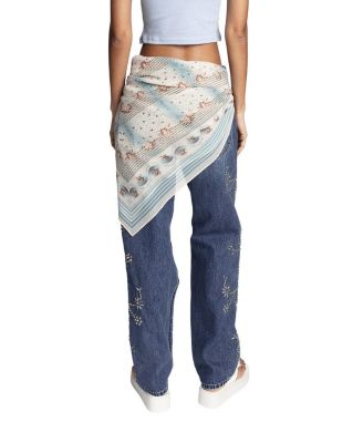  Heritage Scarf Print Chiffon Square Scarf