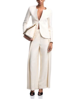 Textured Jersey Zip Blazer