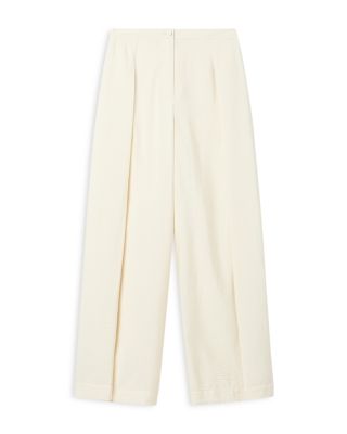 Textured Pleated Pants