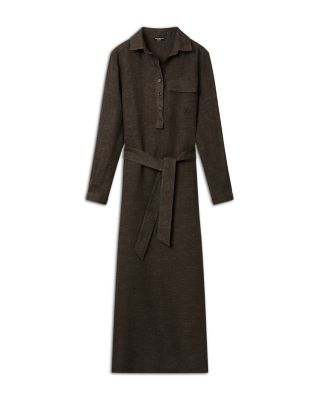 Linen Blend Chambray Dress