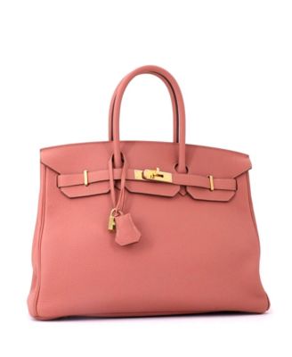 Birkin 35 Handbag Pink Togo with Gold Hardware