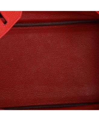 Birkin 30 Handbag Red Clemence with Gold Hardware