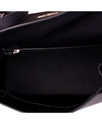 Kelly 25 Handbag Black Epsom with Palladium Hardware