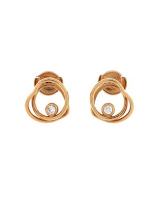 TPM Vertige Coeur Stud Earrings 18K Rose Gold with Diamond